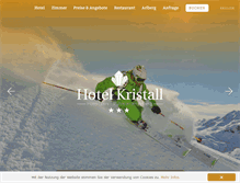Tablet Screenshot of hotelkristall.com